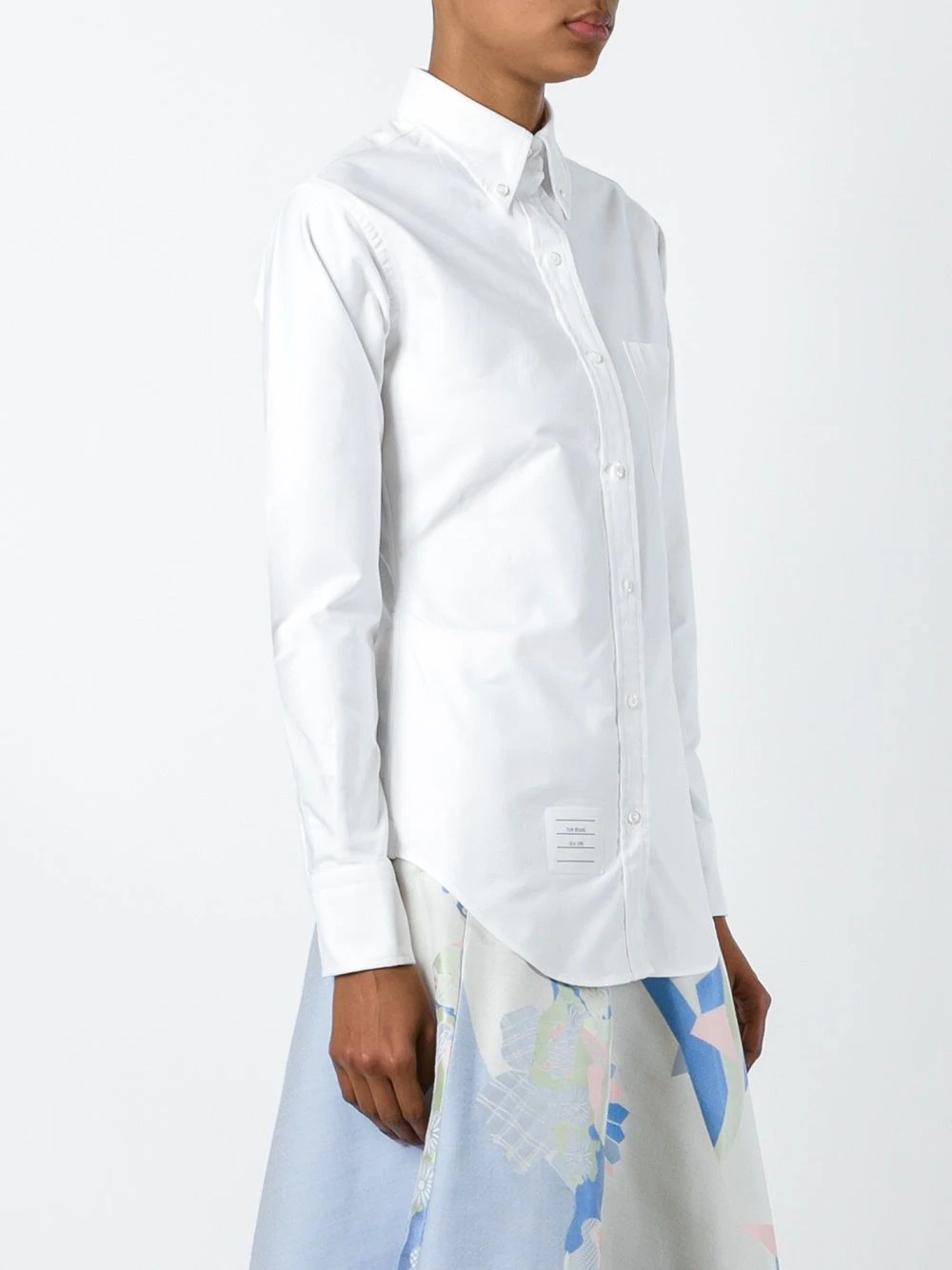 Classic Long Sleeve Button Down Point Collar Shirt In Oxford - 3