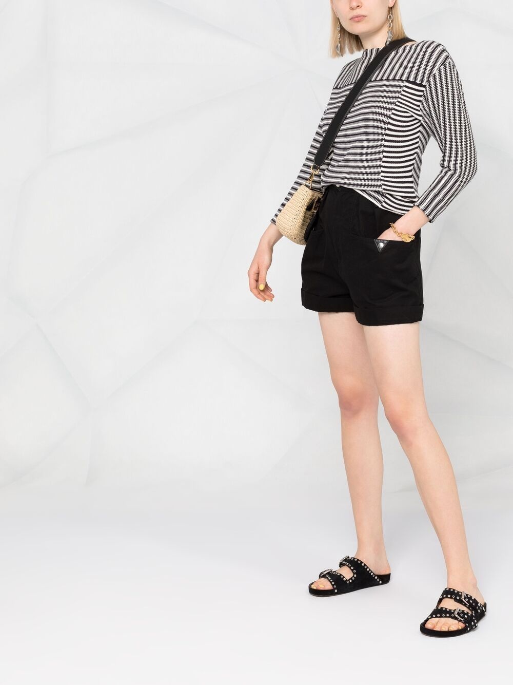 striped knit jumper - 6
