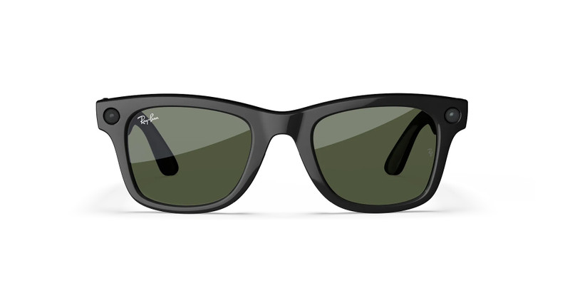Ray-Ban Meta Wayfarer (Gen 2) Shiny Black Green Lenses 1