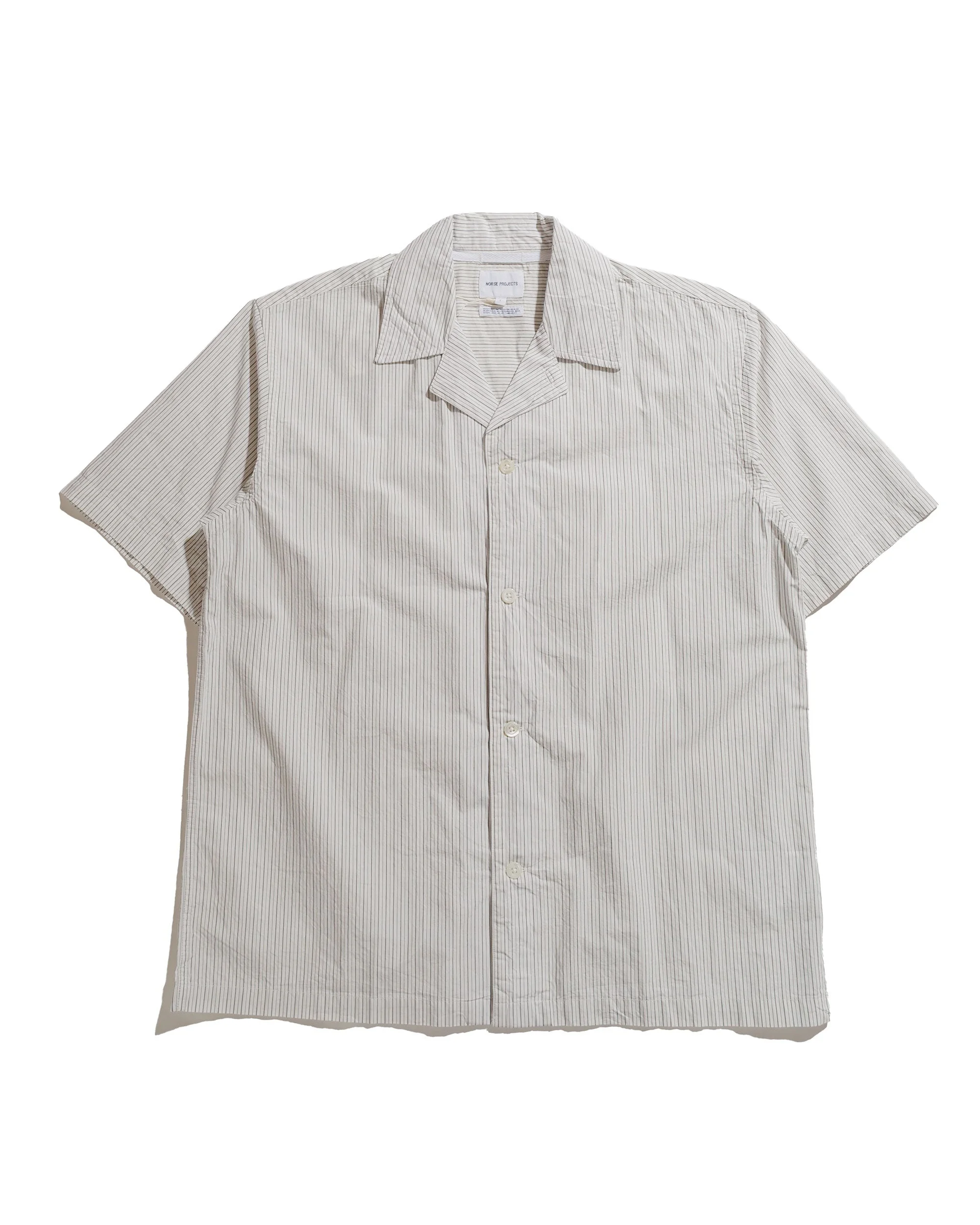 Mads Poplin Stripe SS Ecru - 1