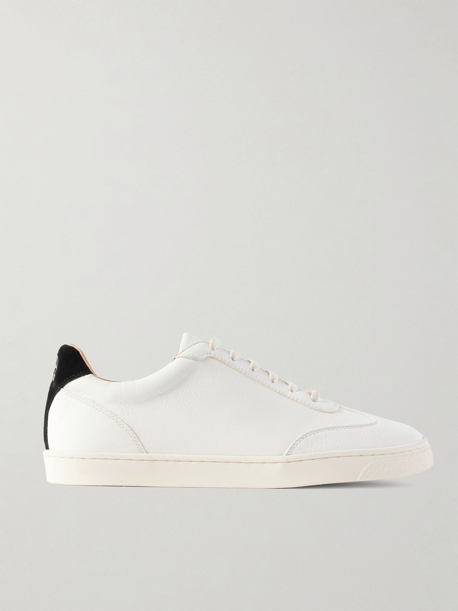 Coda di Rondine Suede-Trimmed Leather Sneakers Off-white - 1