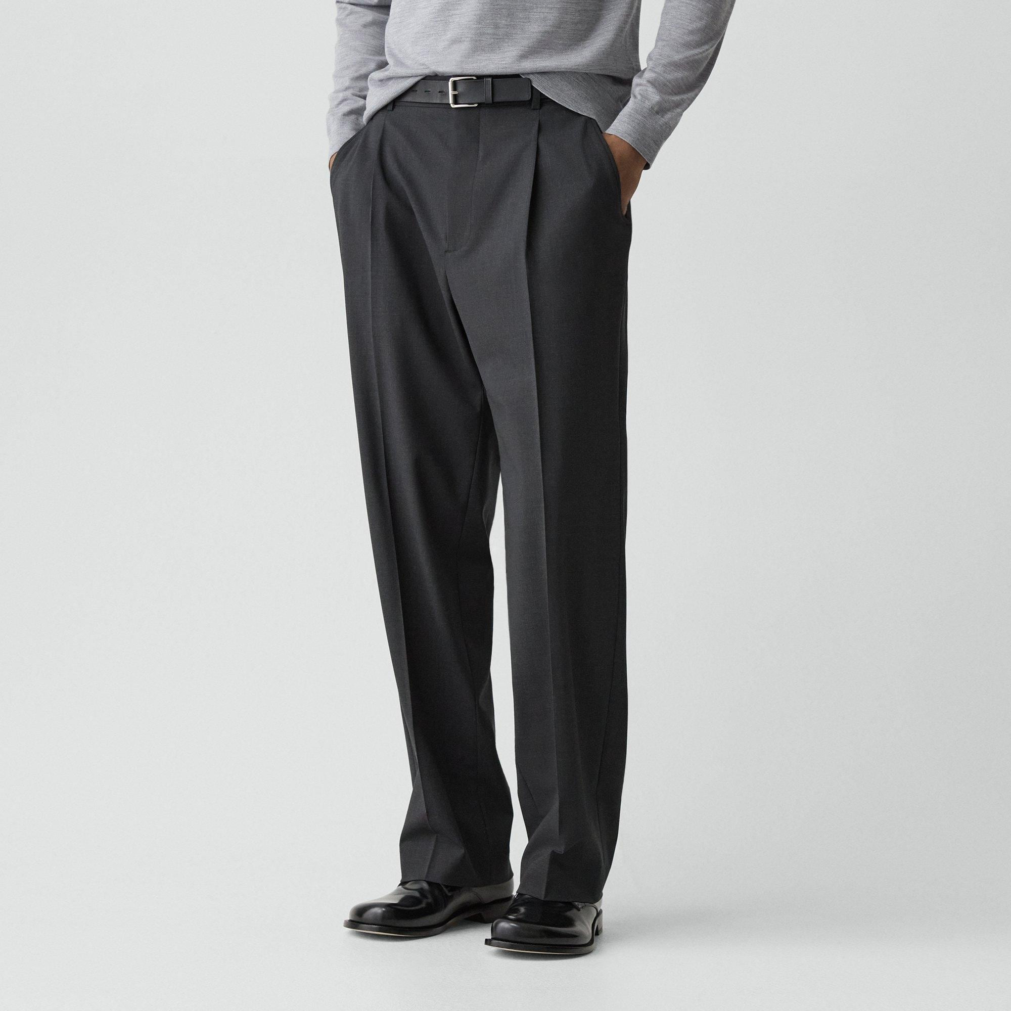 Relaxed Pleat Pant in Stretch Wool - 5