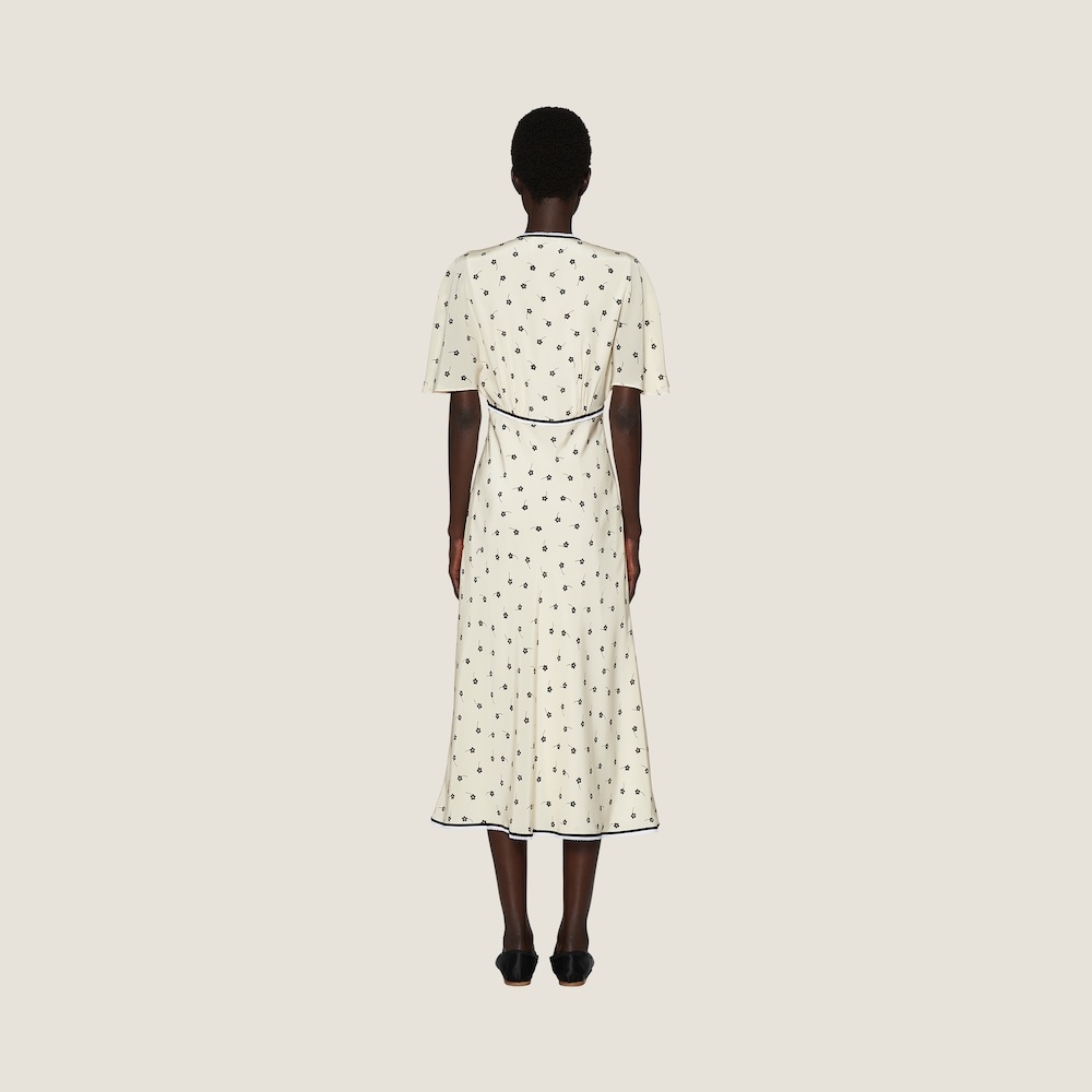 Crepe de chine midi dress - 3