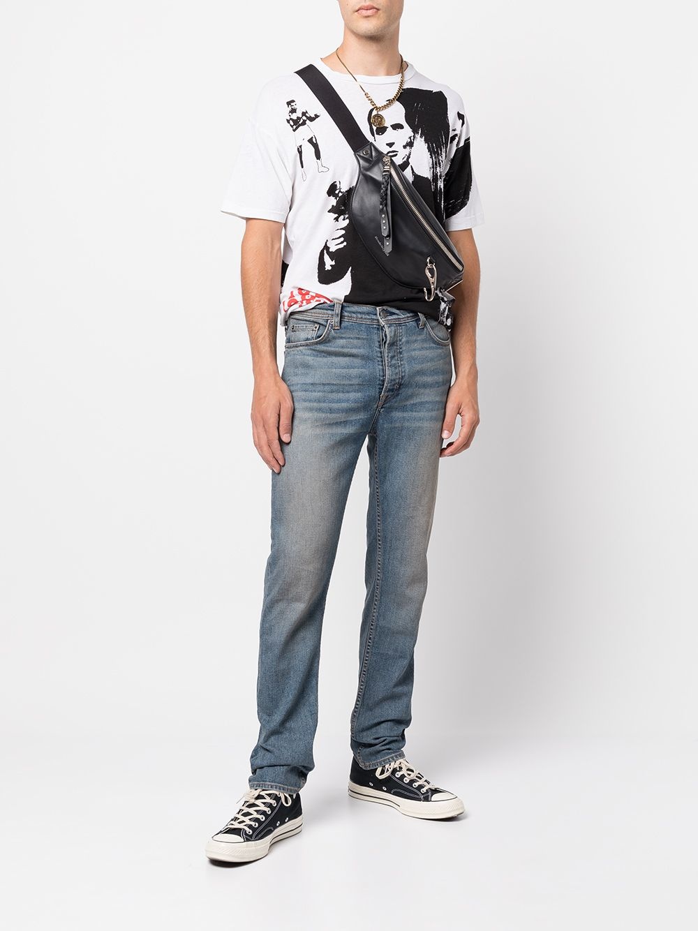 faded slim-fit jeans - 2