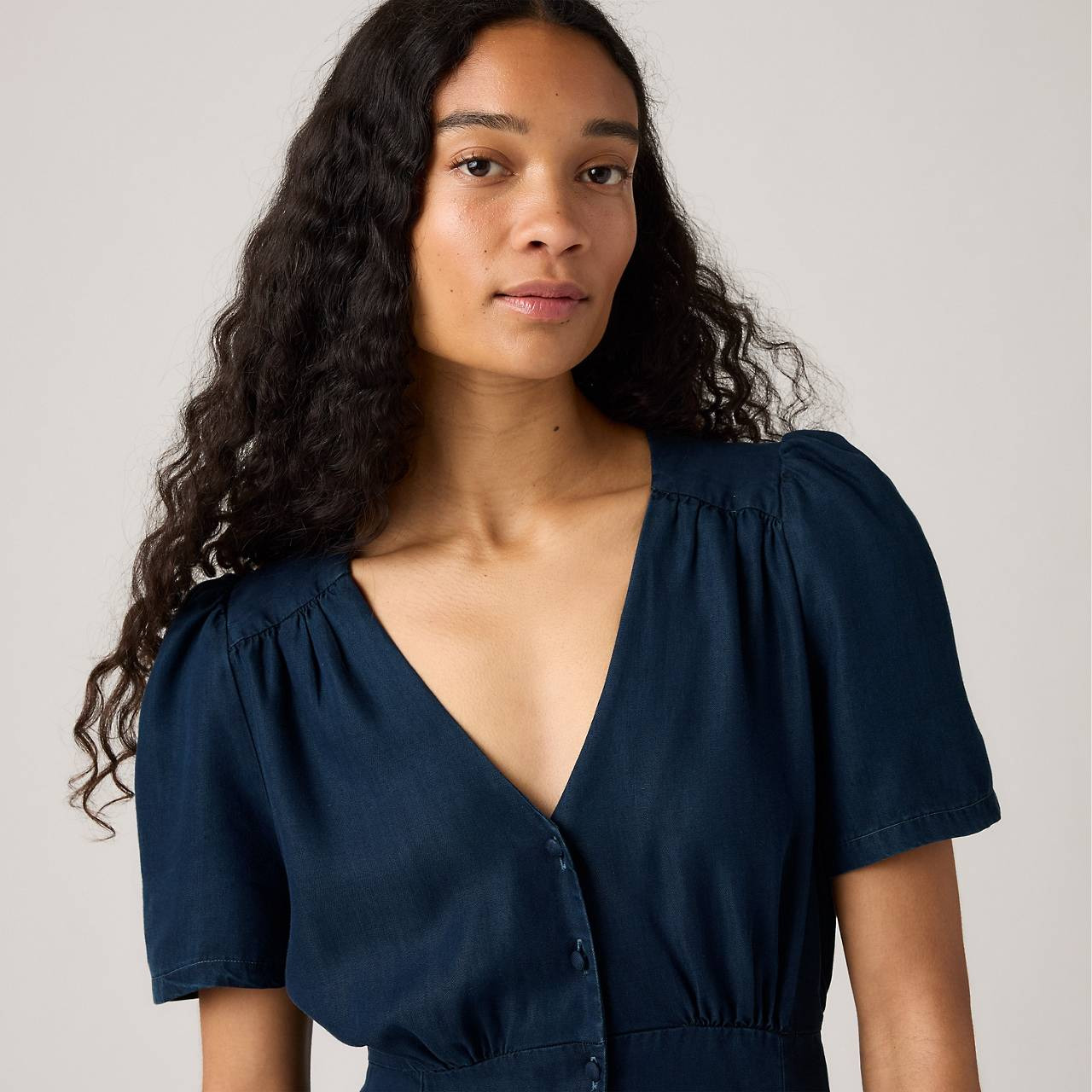 SARINA SHORT-SLEEVE MIDI DRESS - 5