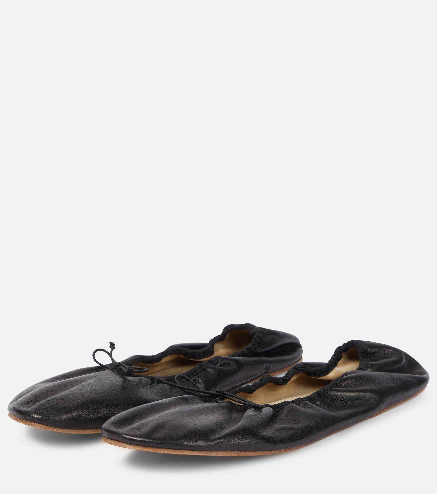 Leather ballet flats - 4