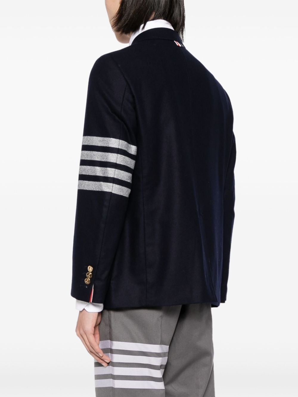 unconstructed signature 4-Bar stripe blazer - 4