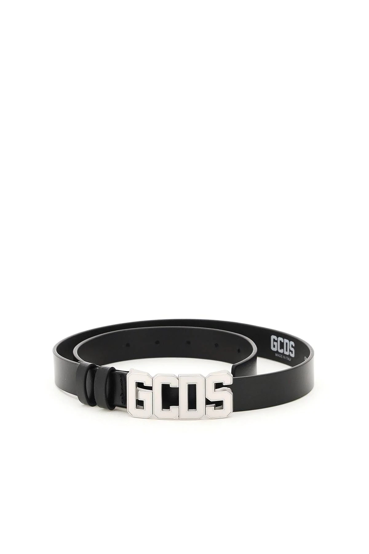 LOGO BUCKLE LEATHER BELT - 1