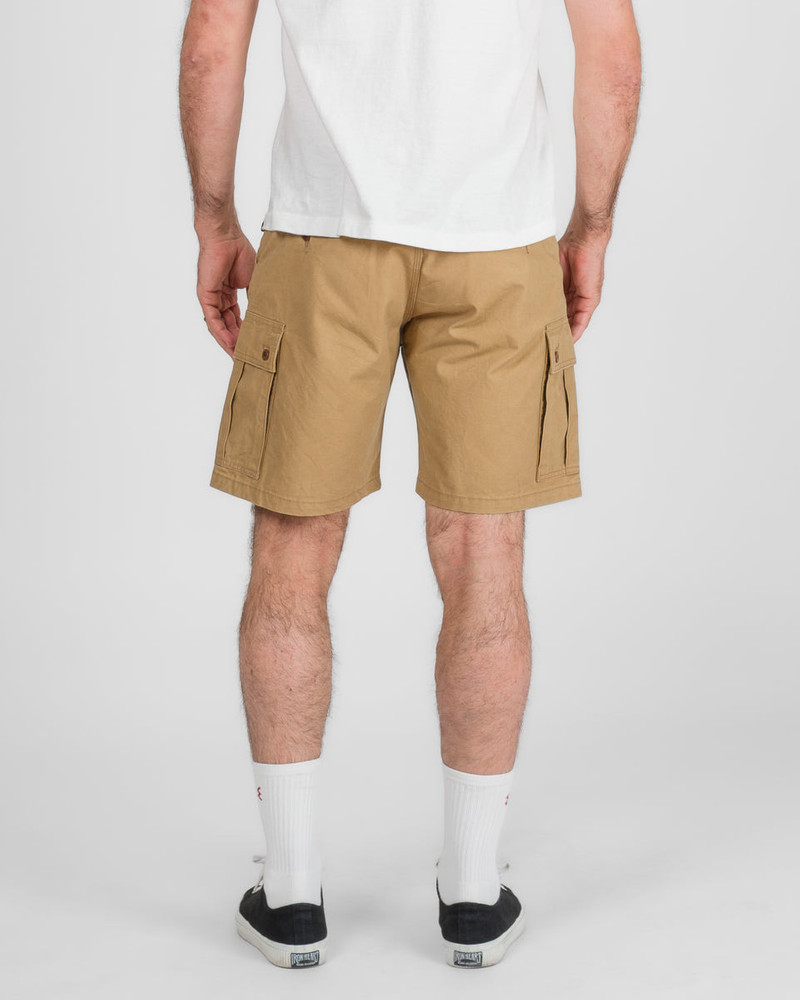 9OZ CANVAS MILITARY CARGO SHORTS - BEIGE 3