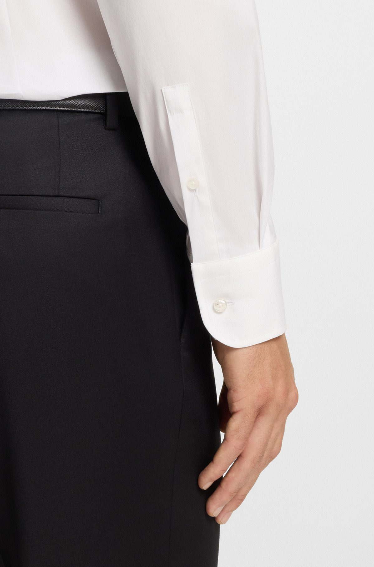 SLIM-FIT SHIRT IN EASY-IRON POPLIN - 6