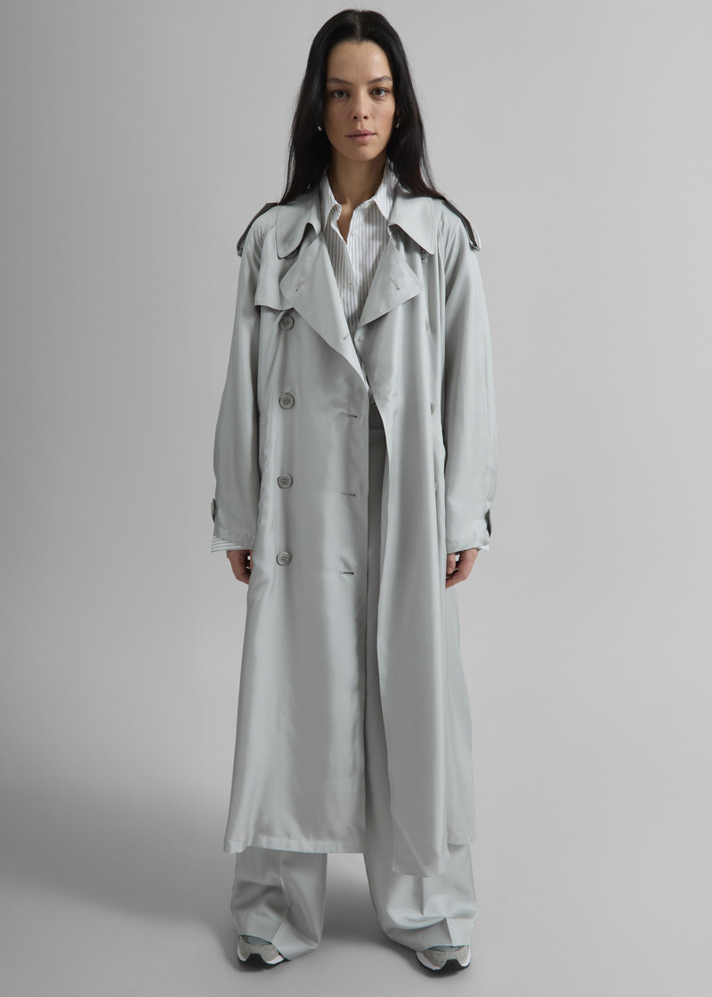 Veyron Silk Trench - Grey 6