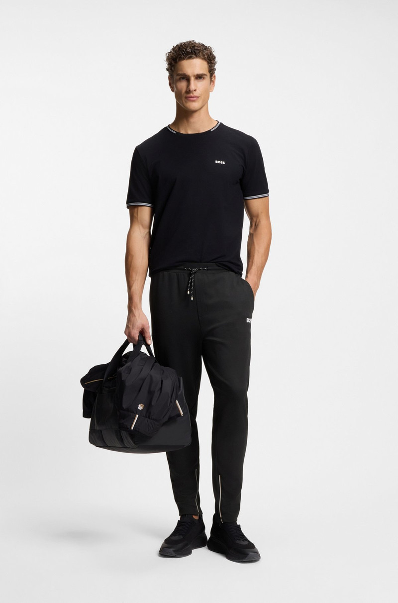 BOSS STRETCH-GABARDINE TRACKSUIT BOTTOMS WITH ZIPPED HEMS outlook