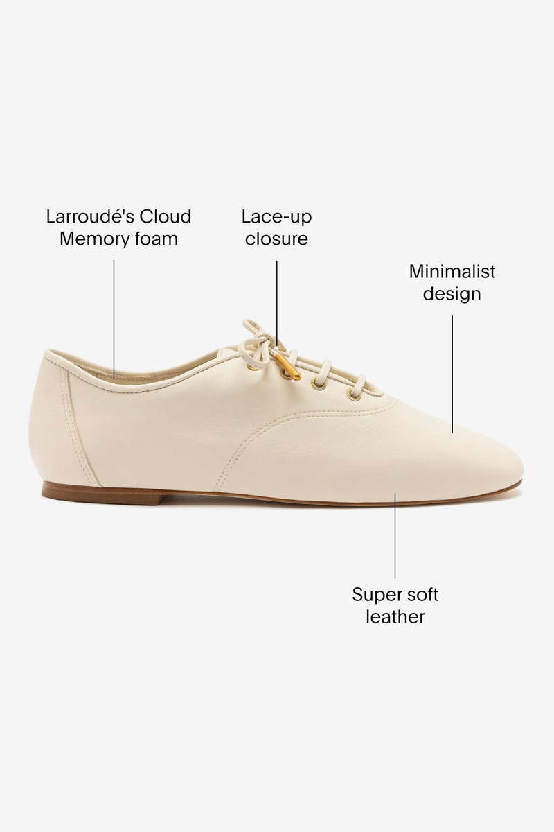 Liza Sneaker In Ivory Leather 5