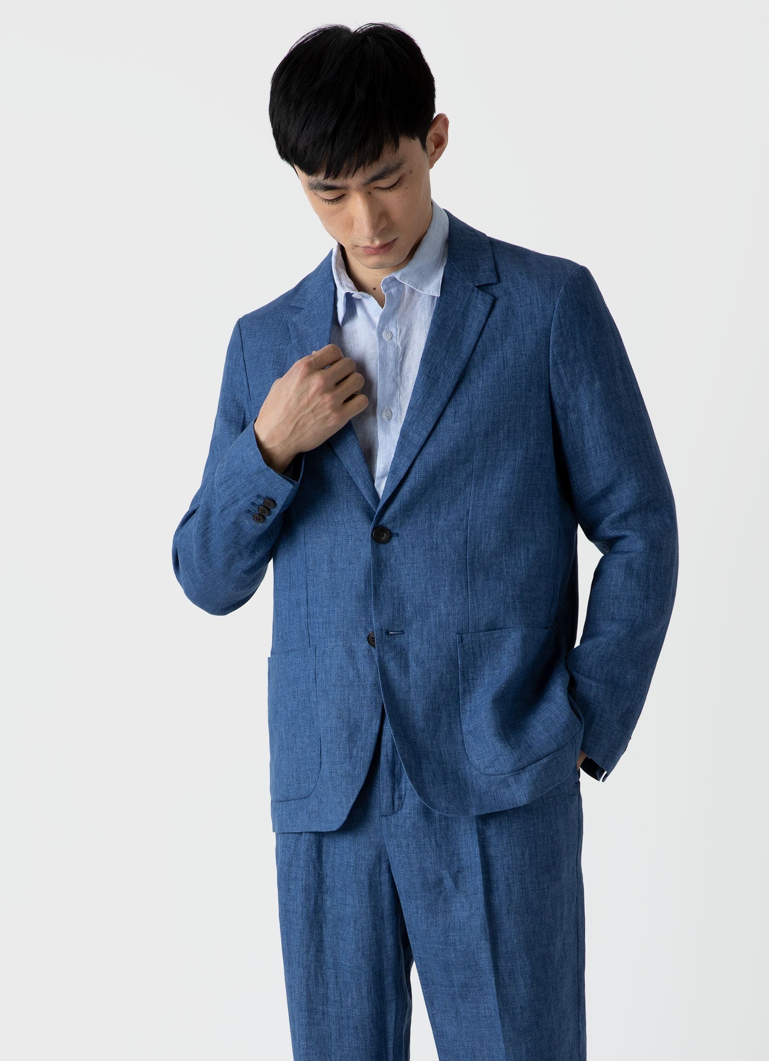 Linen Unstructured Blazer - 2