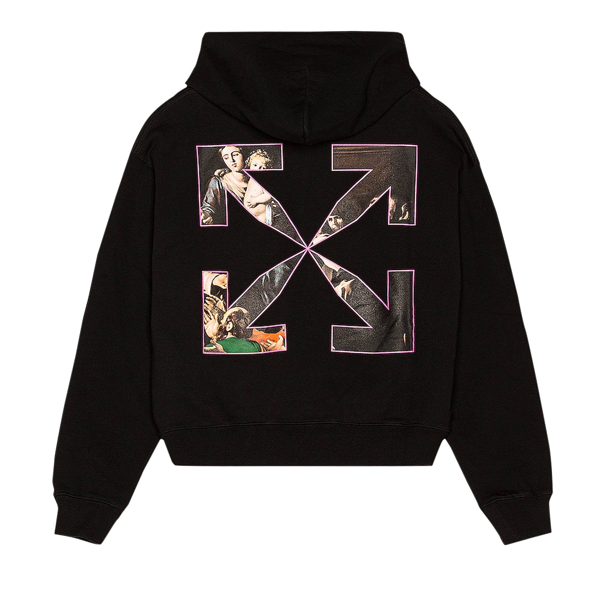 Off-White Sprayed Caravaggio Over Hoodie 'Black/White' - 2