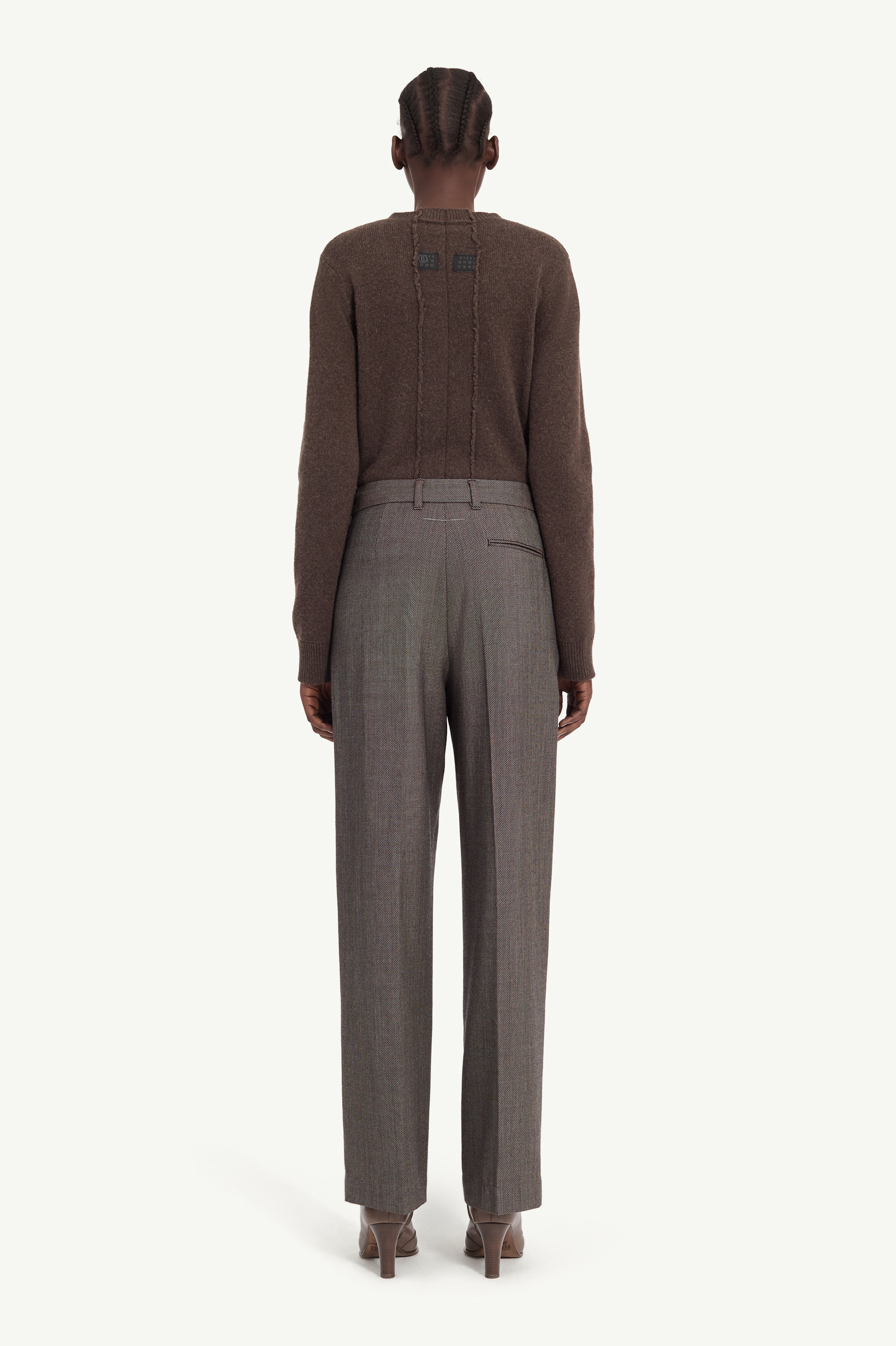 Light tweed tailored trousers - 4