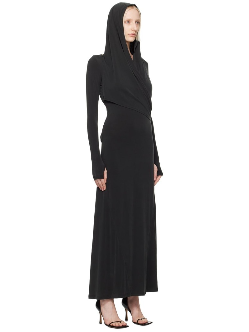 Black Hooded Maxi Dress 2