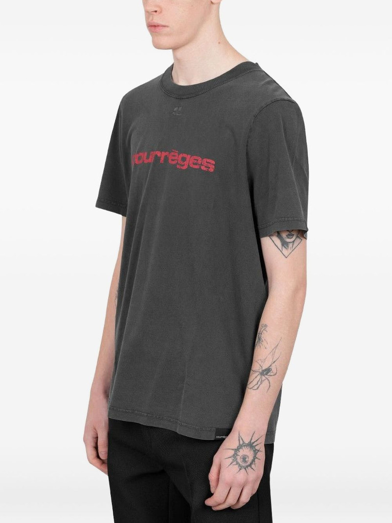 courrèges logo-print T-shirt outlook