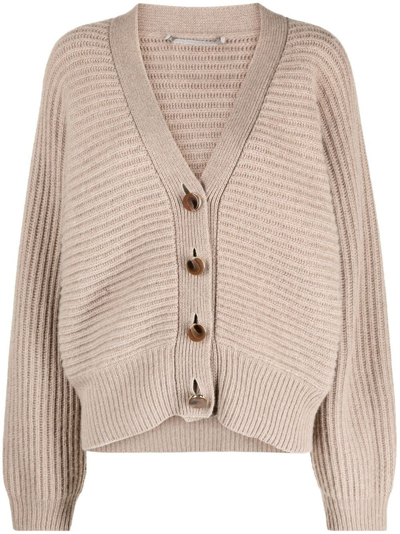 rib-knit cardigan 1