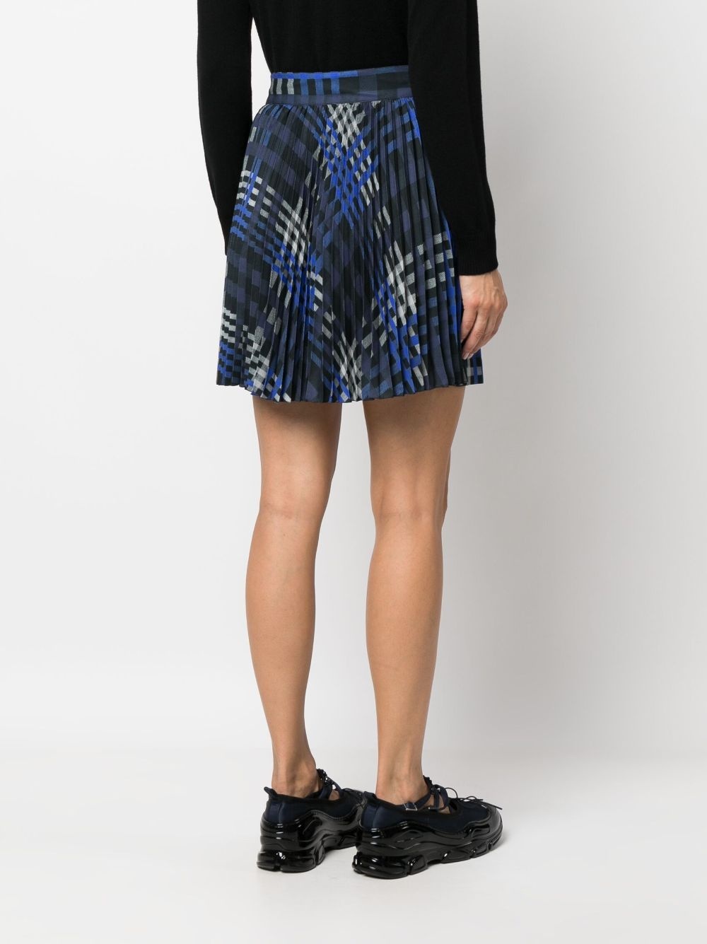 plaid-check pleated skirt - 4