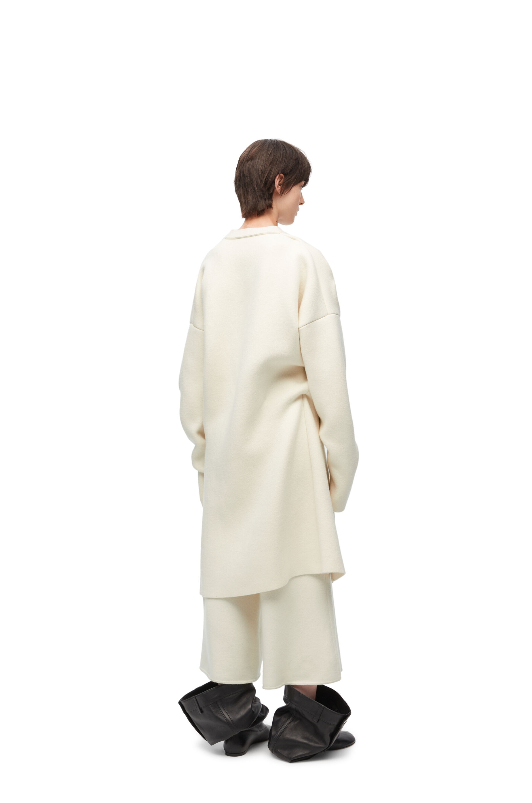 Draped coat in wool blend - 3