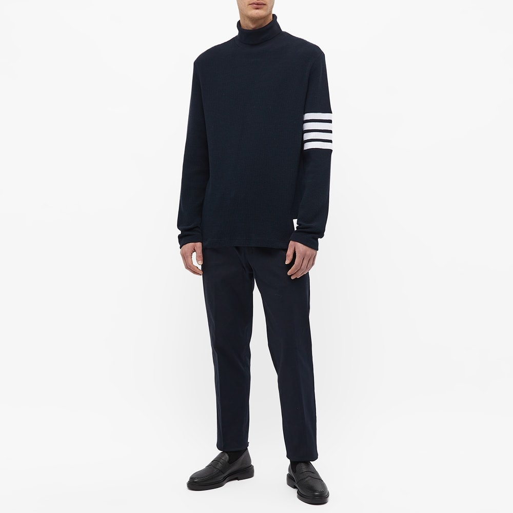 Thom Browne 4 Bar Waffle Roll Neck - 6