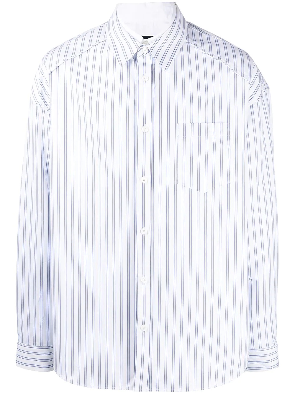 striped long-sleeve shirt - 1