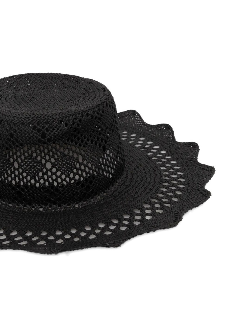 RUSLAN BAGINSKIY cut out-detail straw hat outlook