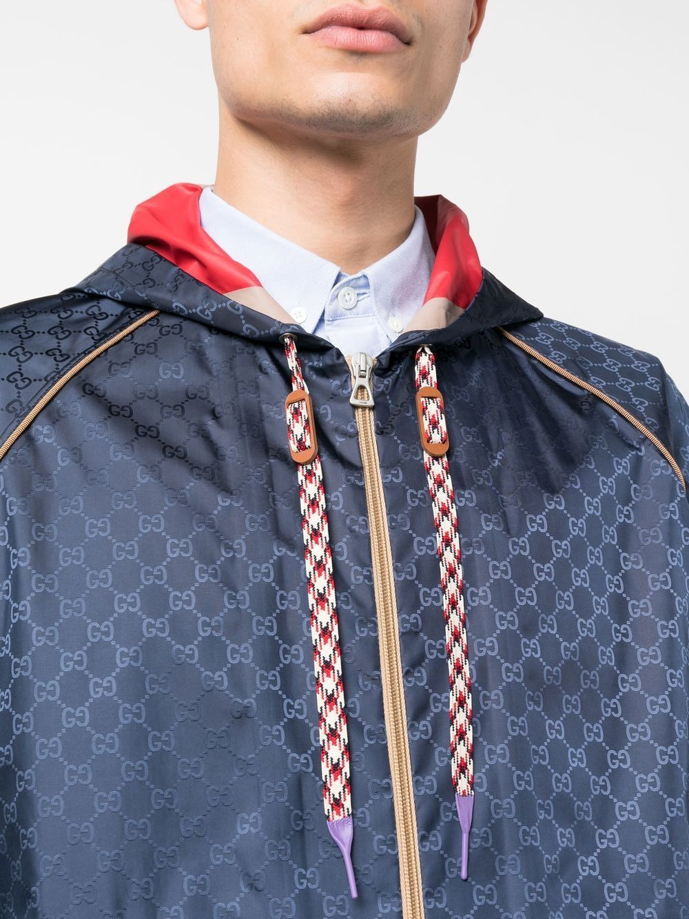GG Supreme-jacquard hooded jacket - 5