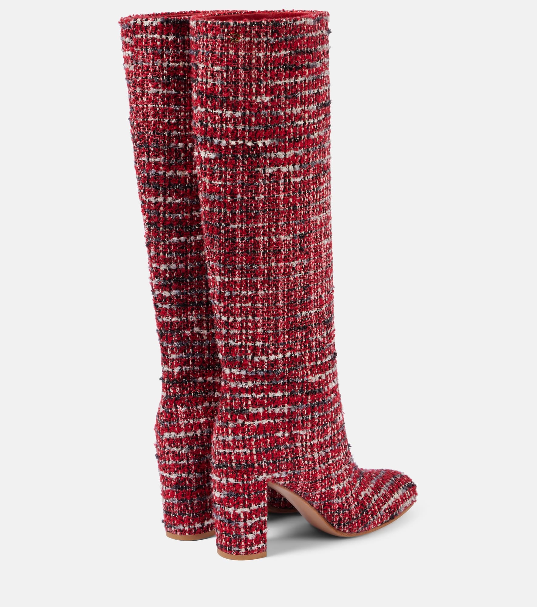 Bouclé knee-high boots - 2