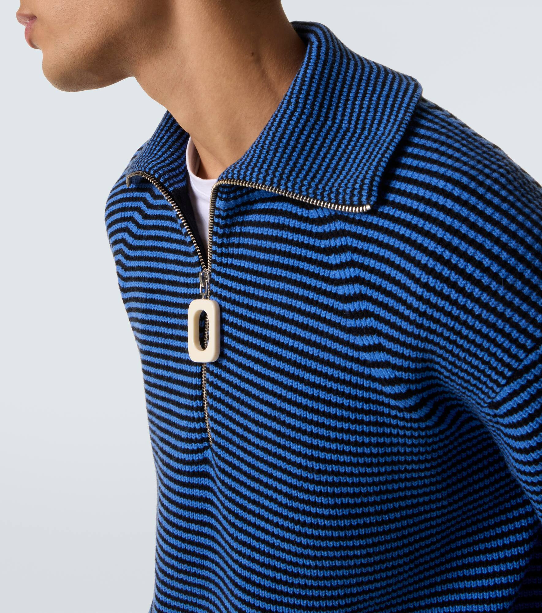 Striped half-zip sweater - 5