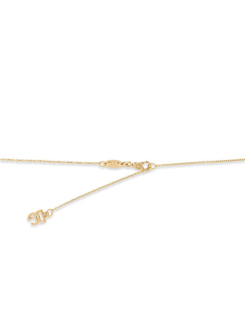 logo charm chain necklace 4
