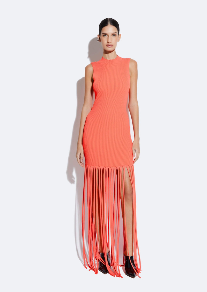 LAPOINTE Matte Viscose Fringe Dress outlook