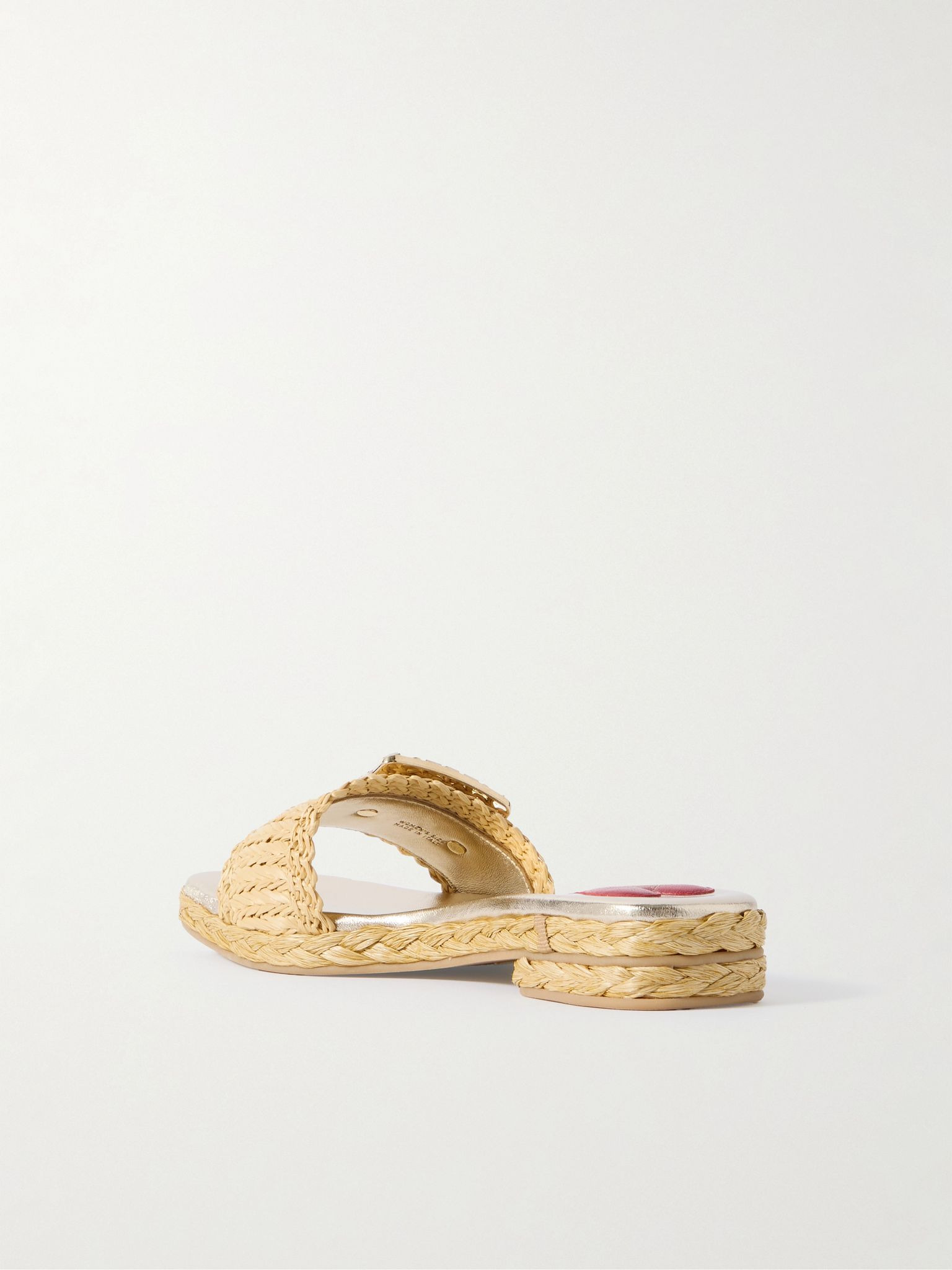 25 crystal-embellished raffia sandals Sand - 3