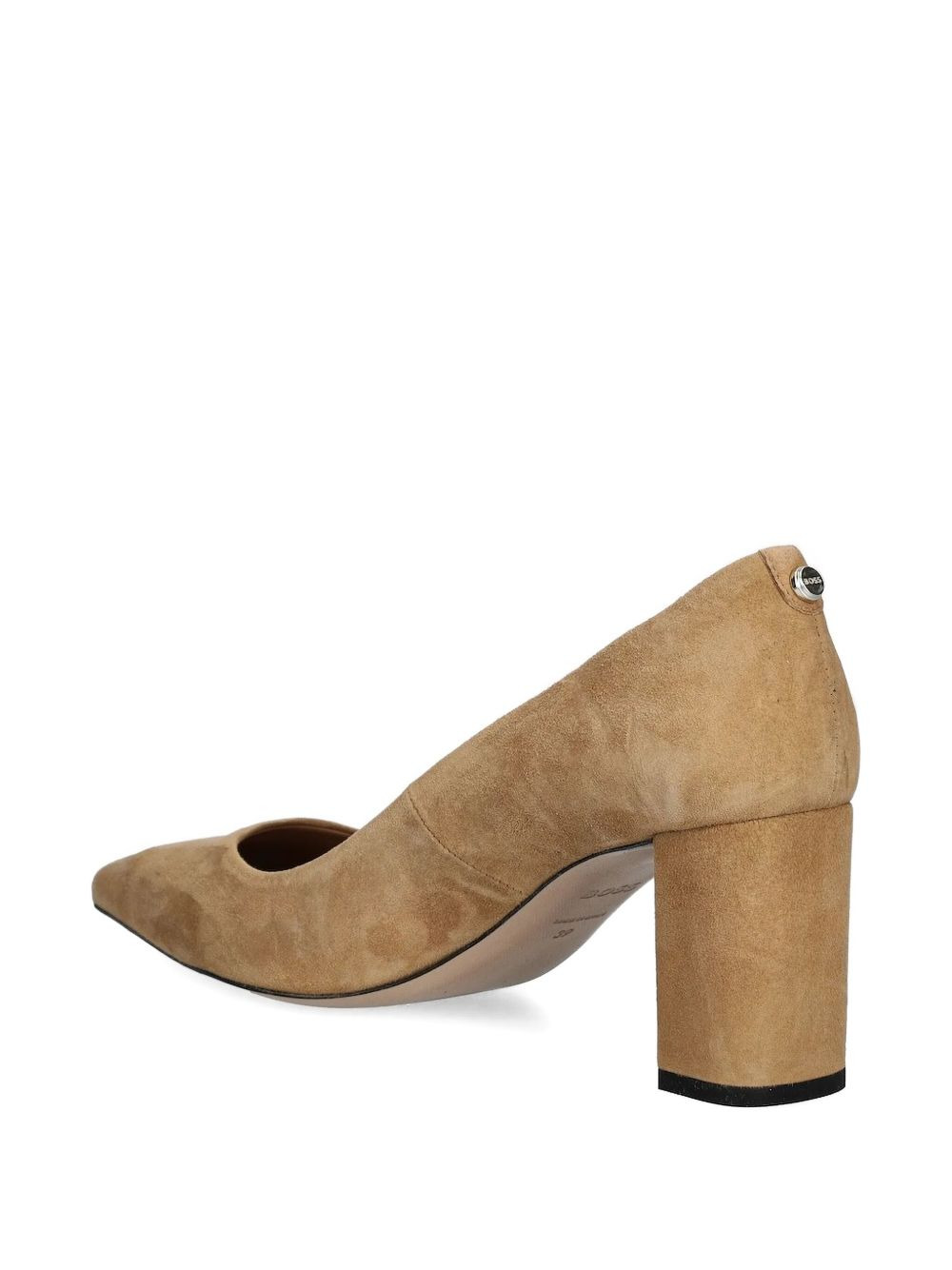 pointed-toe block-heel heeled pumps - 2