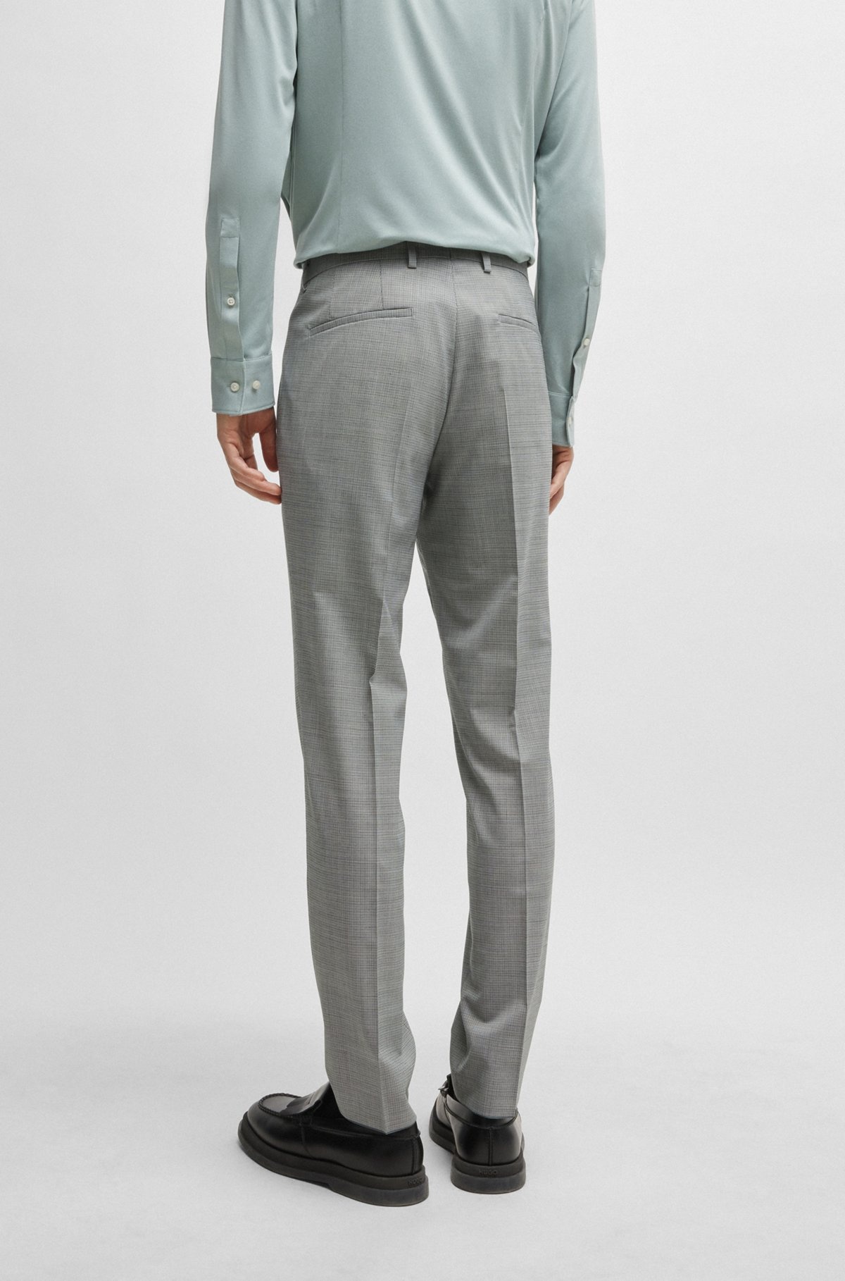 EXTRA-SLIM-FIT SUIT IN HOUNDSTOOTH PERFORMANCE-STRETCH FABRIC - 8