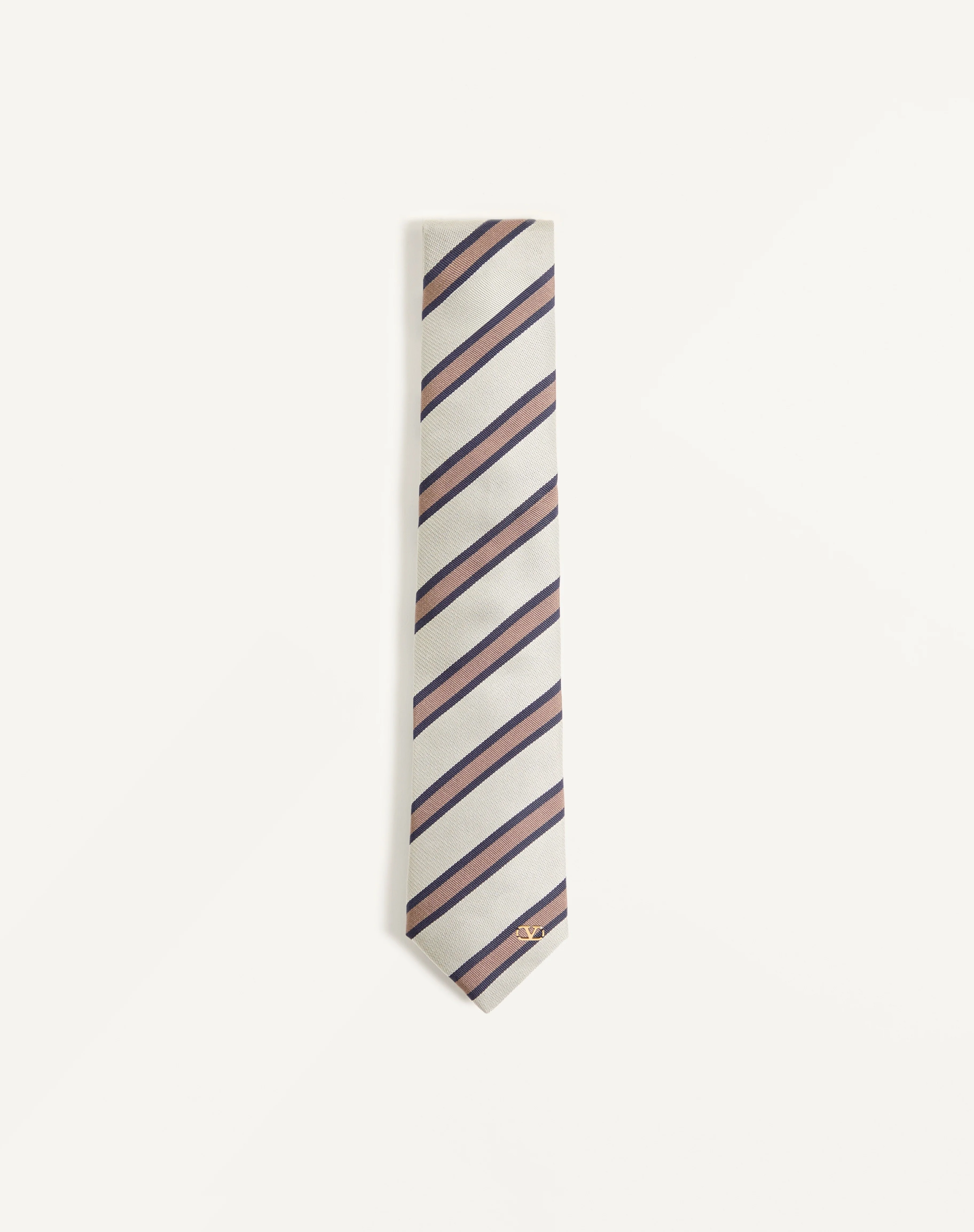 JACQUARD REGIMENTAL SILK TIE - 1
