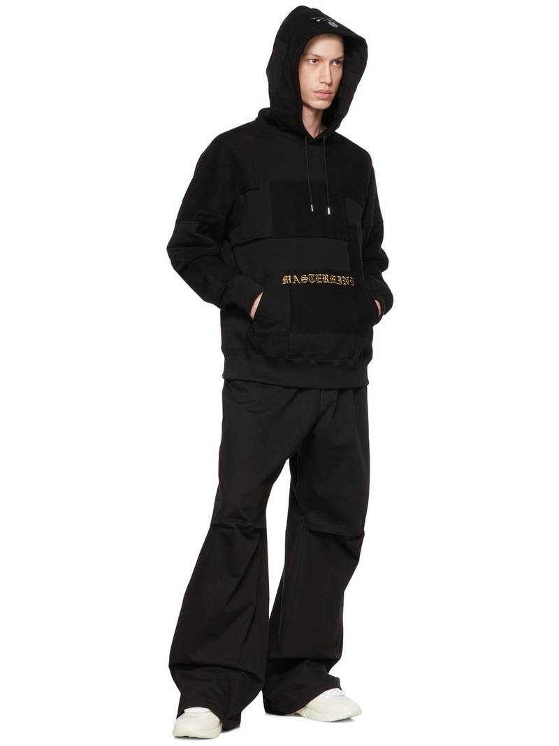 mastermind JAPAN Black Patchwork Hoodie outlook