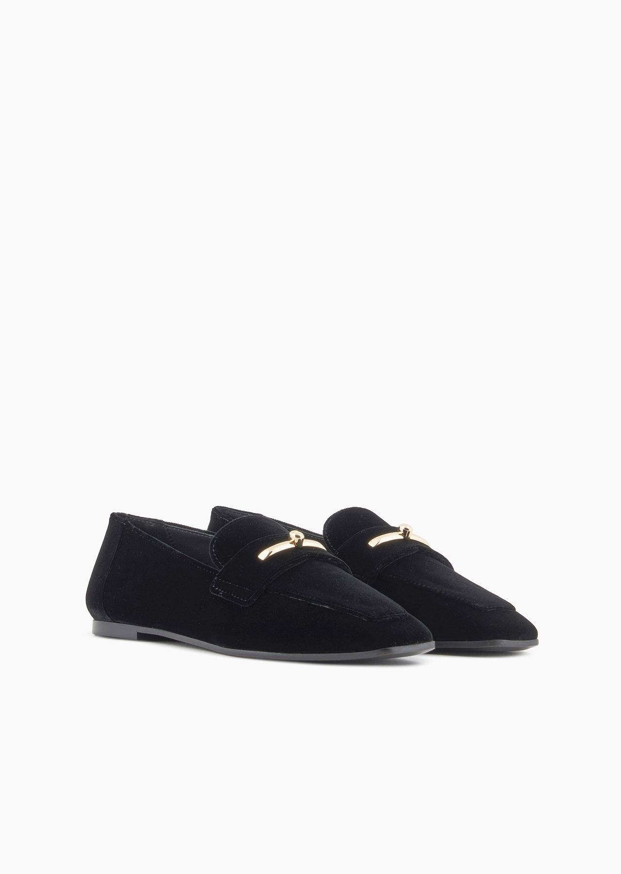 Velvet loafers with saddle - 2