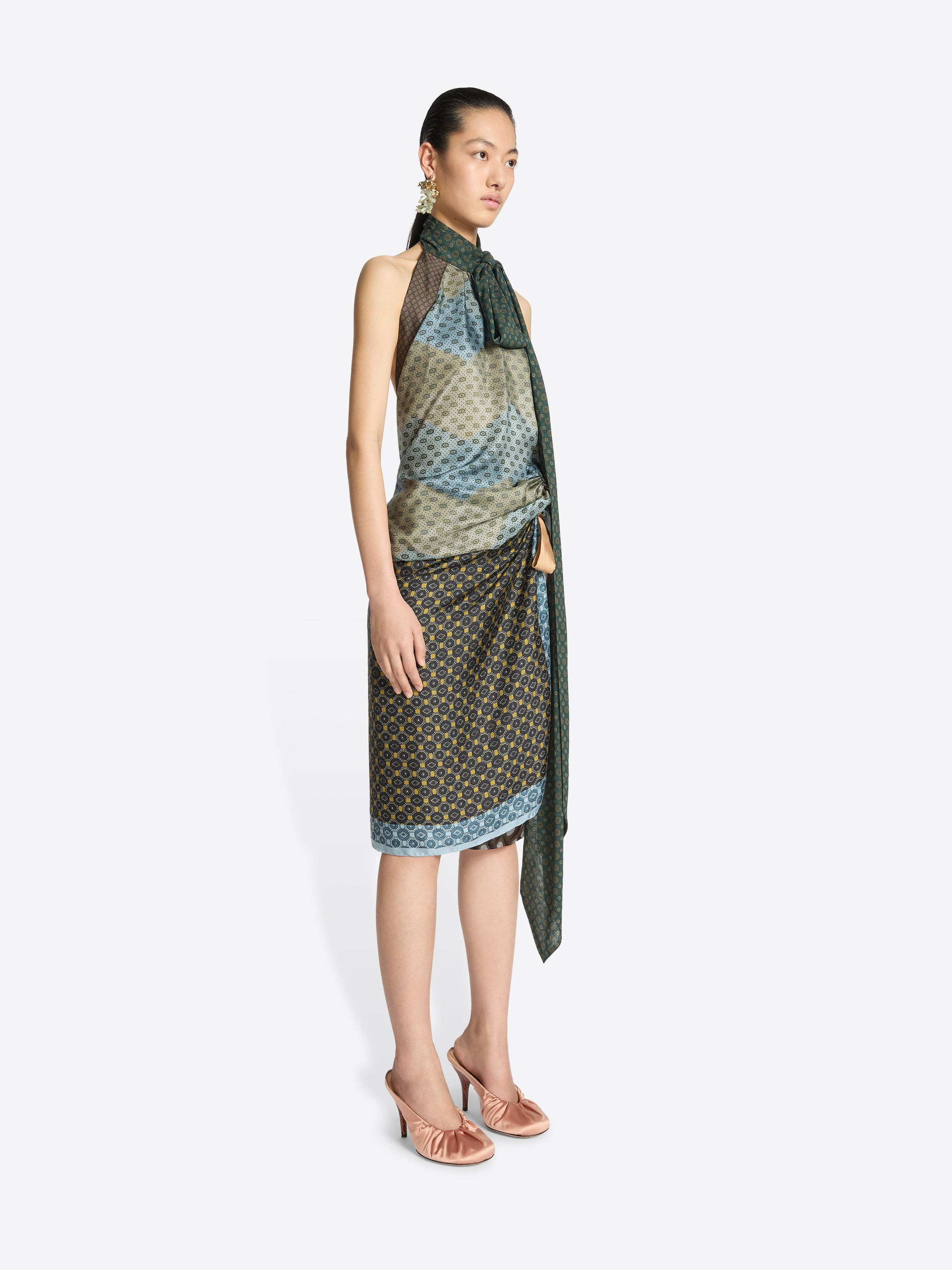 SILK HALTERNECK TOP - 3