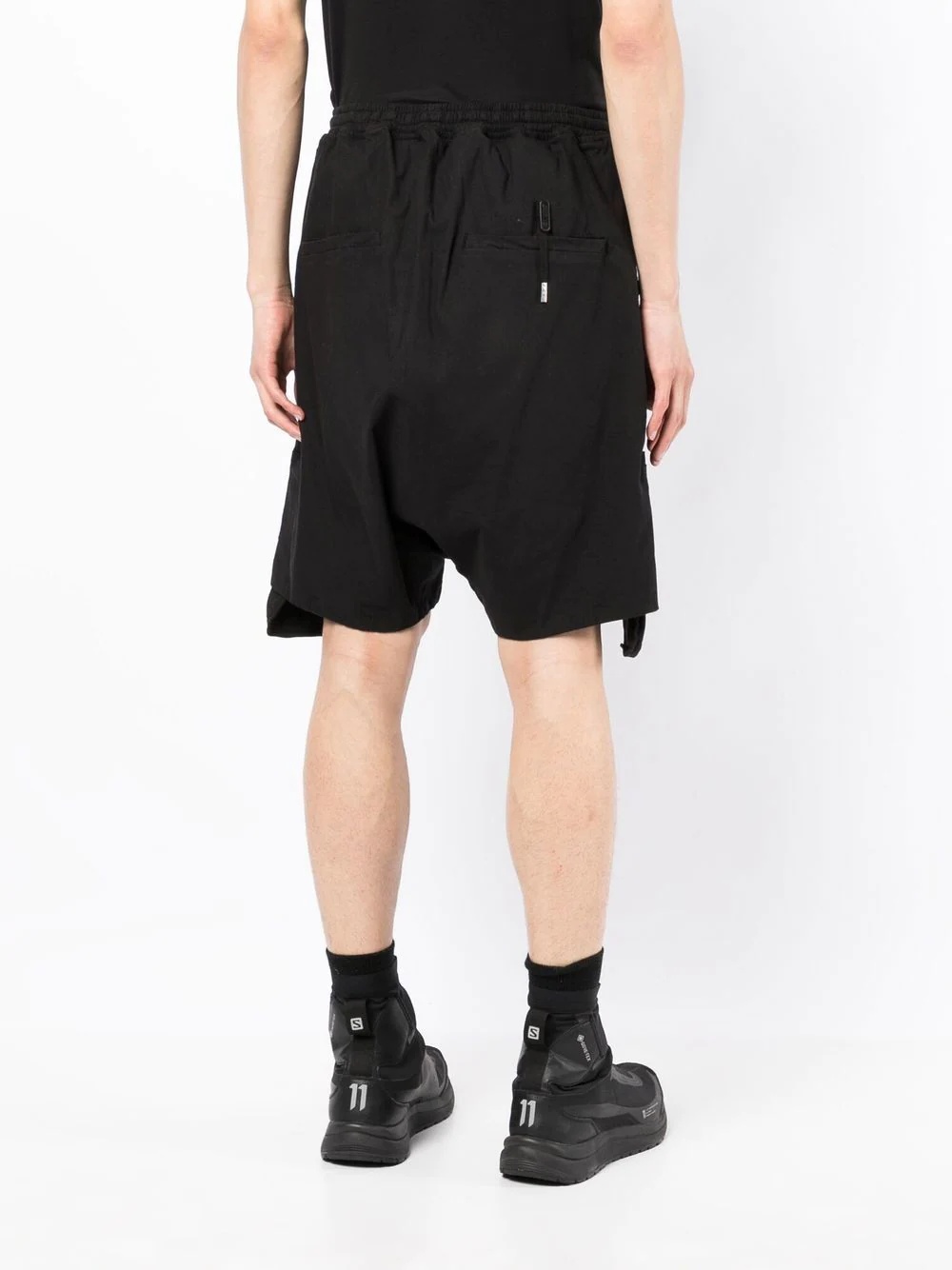 drawstring track shorts - 4