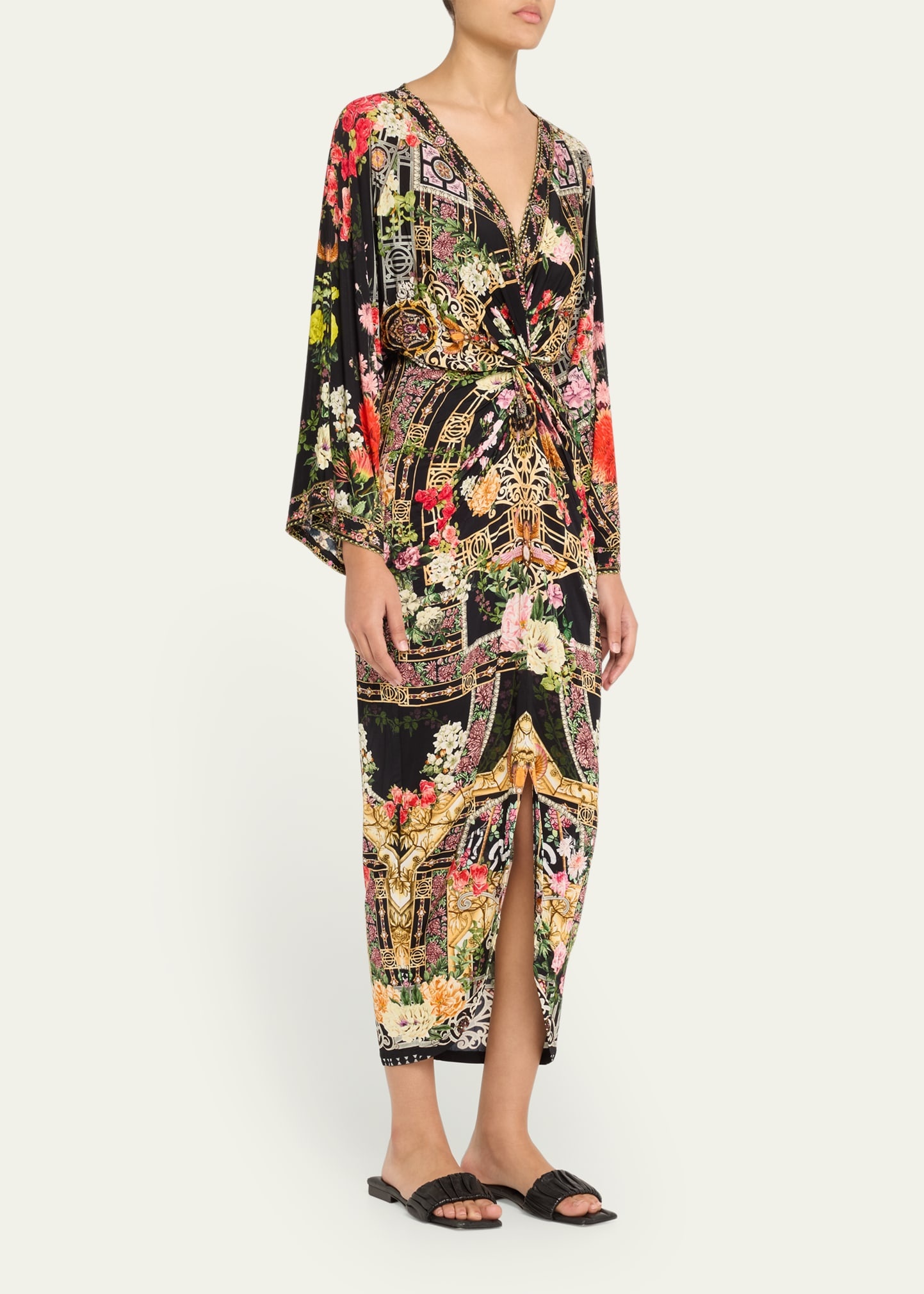 Adorned In Alexandria Long Split Twist-Front Dress - 4