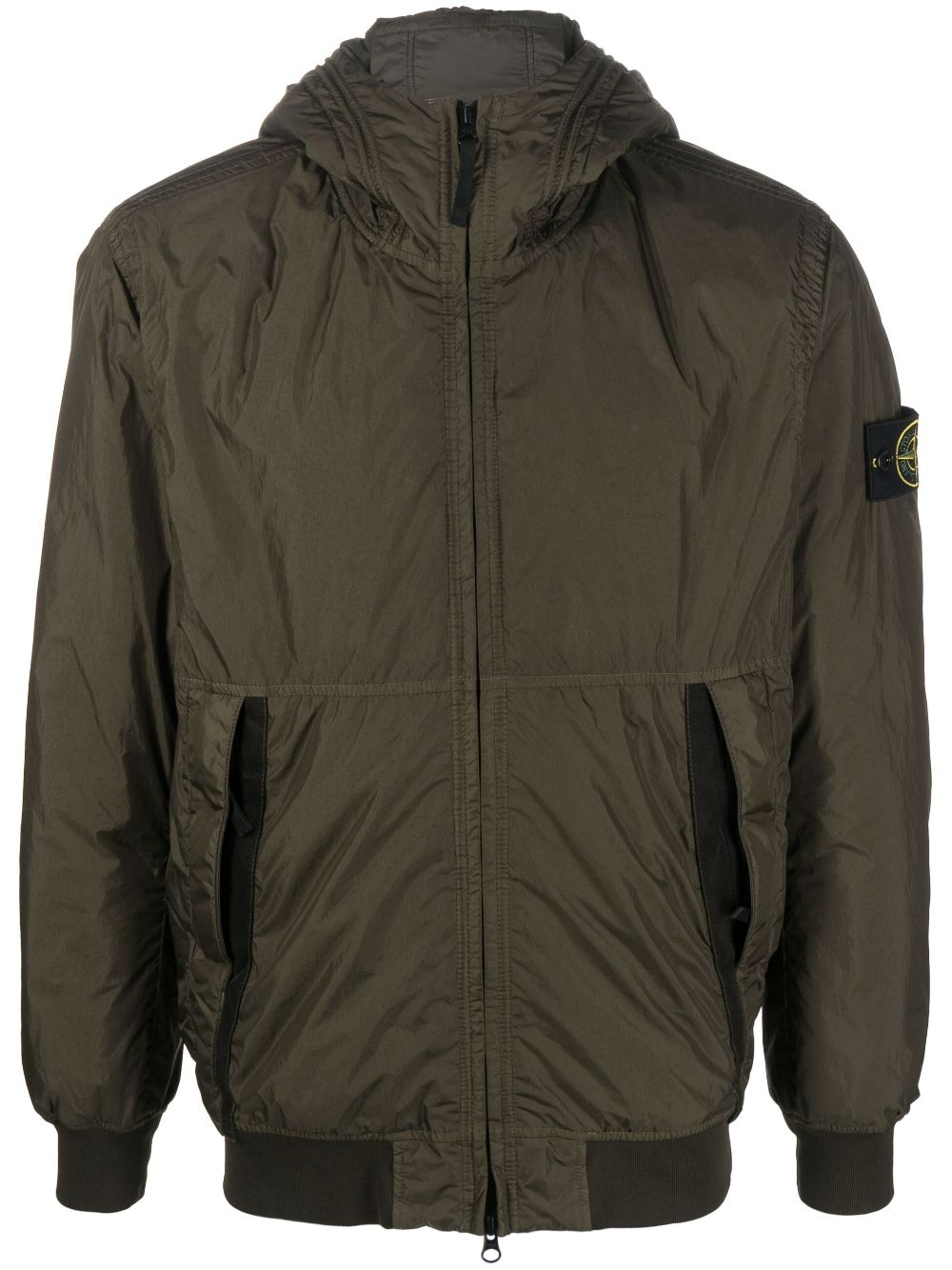 Compass-patch zip-up jacket - 1