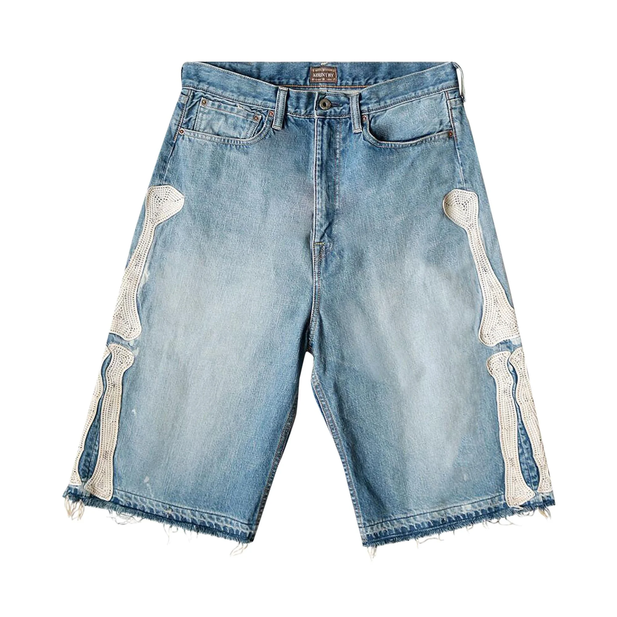 Kapital Bone Denim Shorts 'Indigo Processing' - 1
