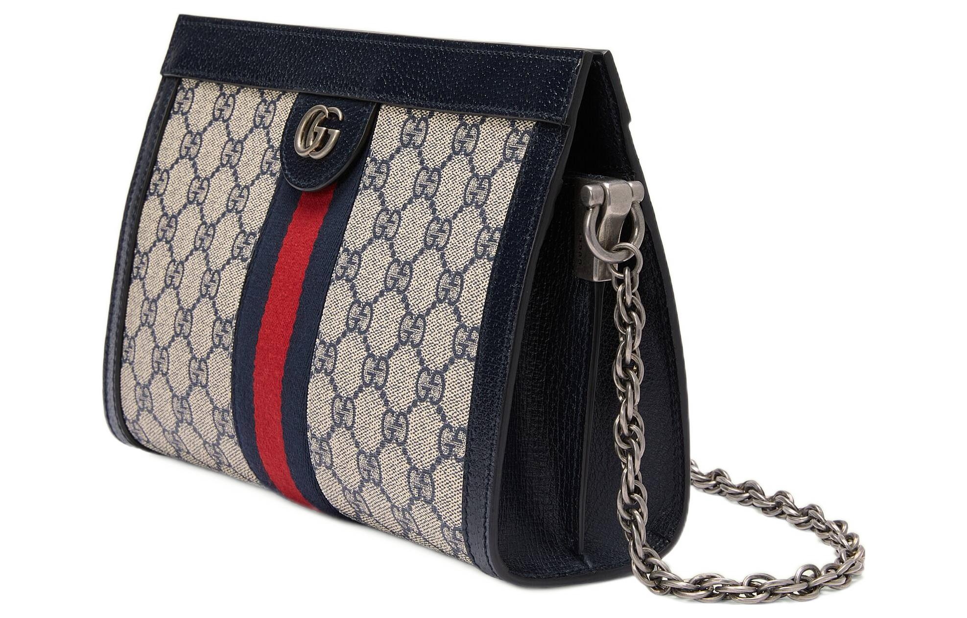 (WMNS) Gucci Ophidia GG Small Shoulder Bag 'Beige Blue' 503877-K05NN-4076 - 2