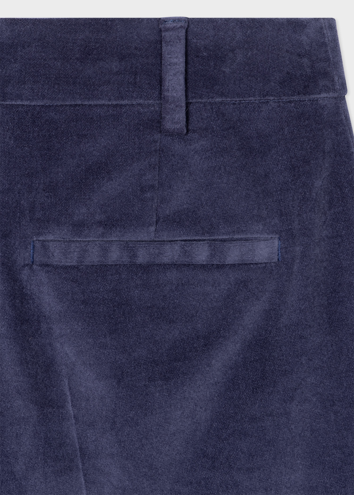Indigo Velvet Wide-Leg Trousers - 2