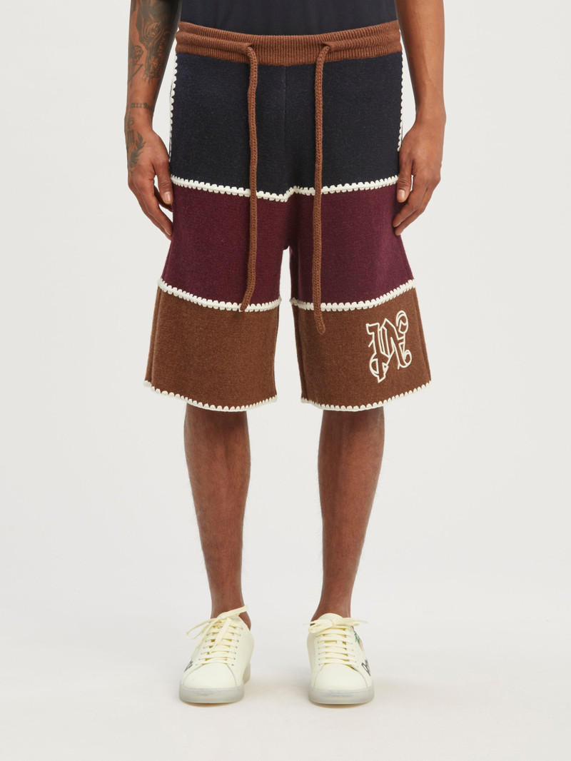 Monogram Striped Knit Shorts 3