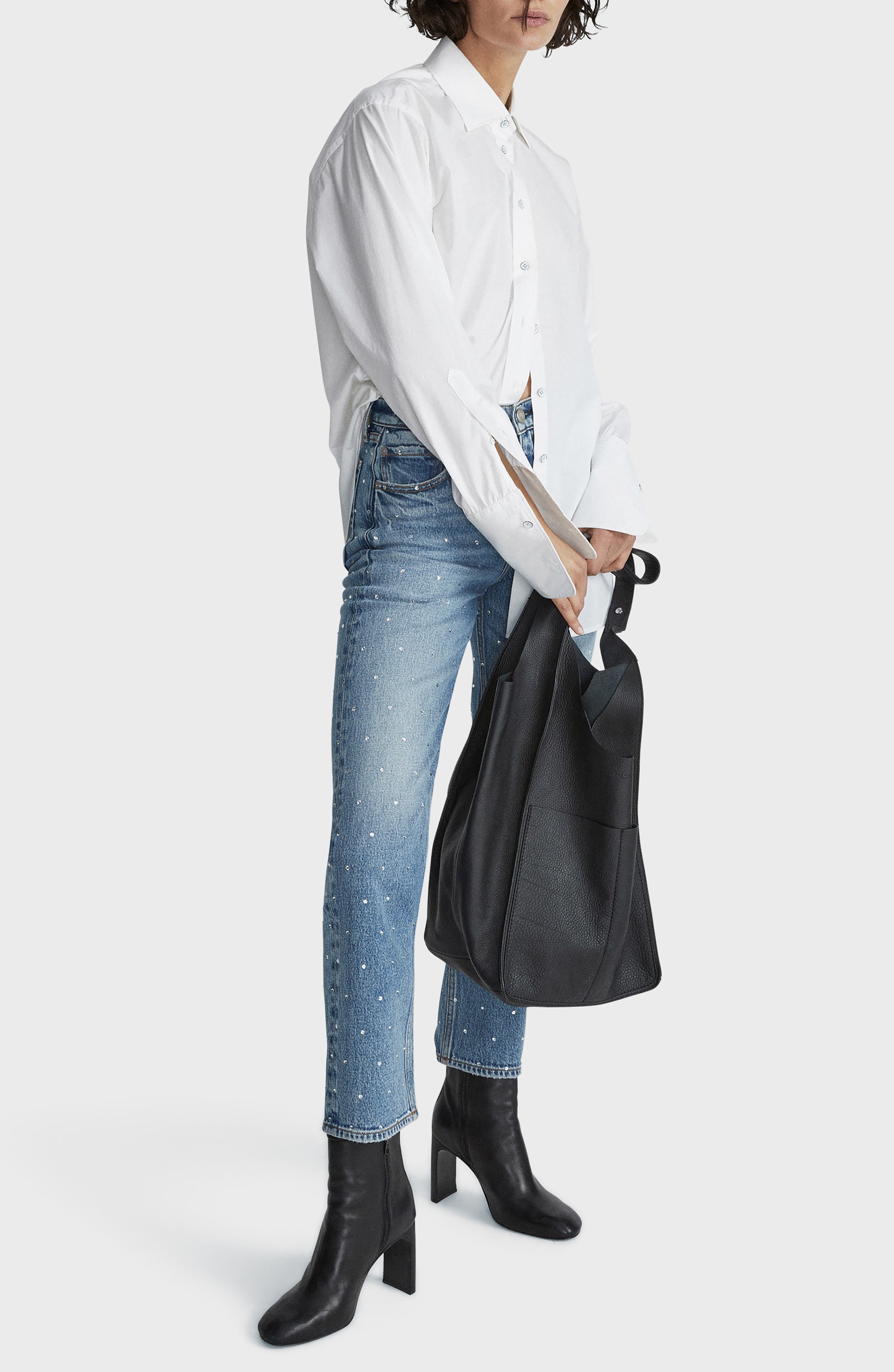 Harlow Rhinestone Straight Leg Jeans - 5