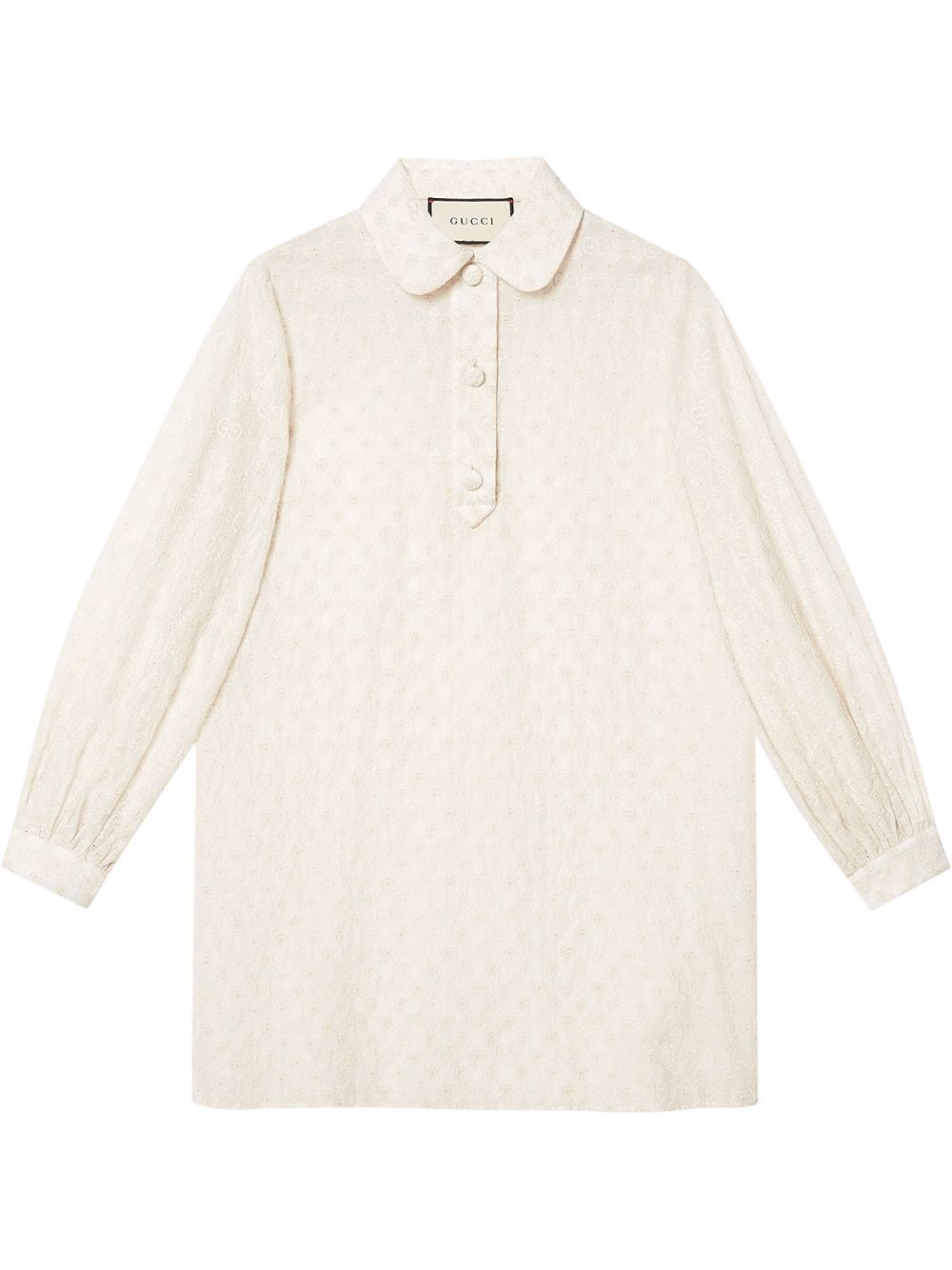 GG embroidered cotton shirt - 1