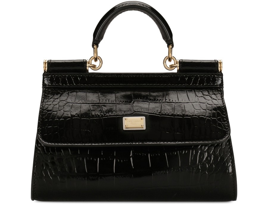 KIM DOLCE&GABBANA crocodile-embossed Sicily bag - 1